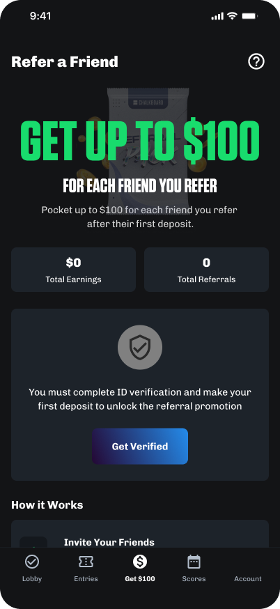 V2 · verified + deposited gate screen