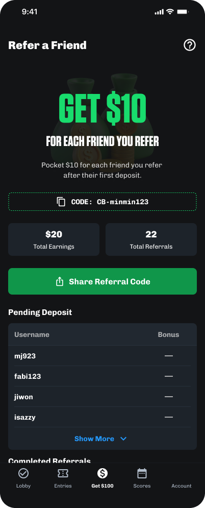 V2 · long referral lists and sharing