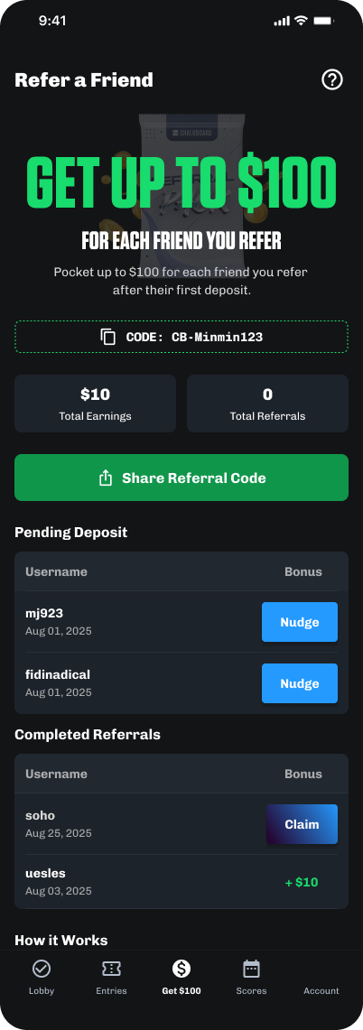 Refer-a-Friend V2 landing · Get up to $100