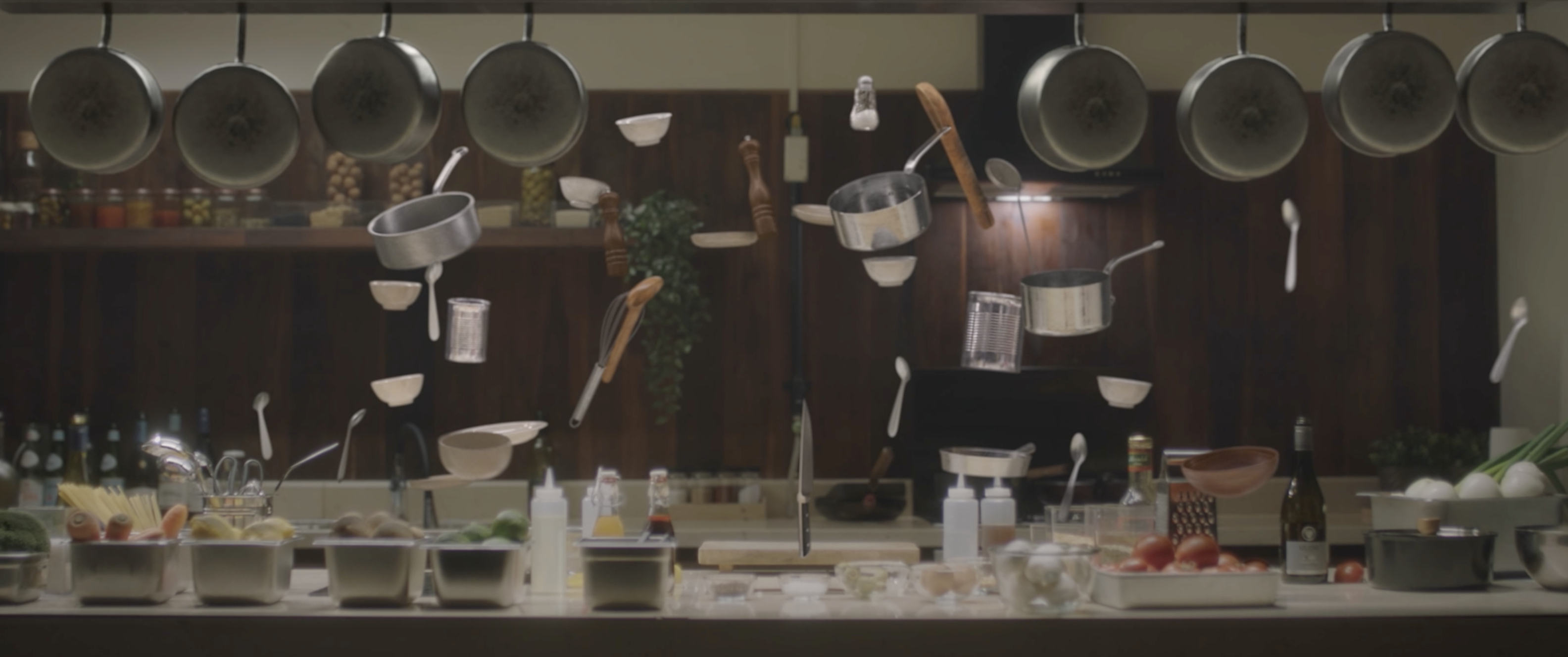 Bon Appetite — kitchen with floating utensils mid-air