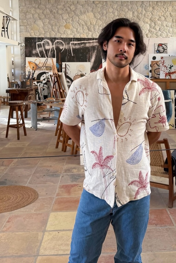 Portrait of Minjae Kim in an artist studio