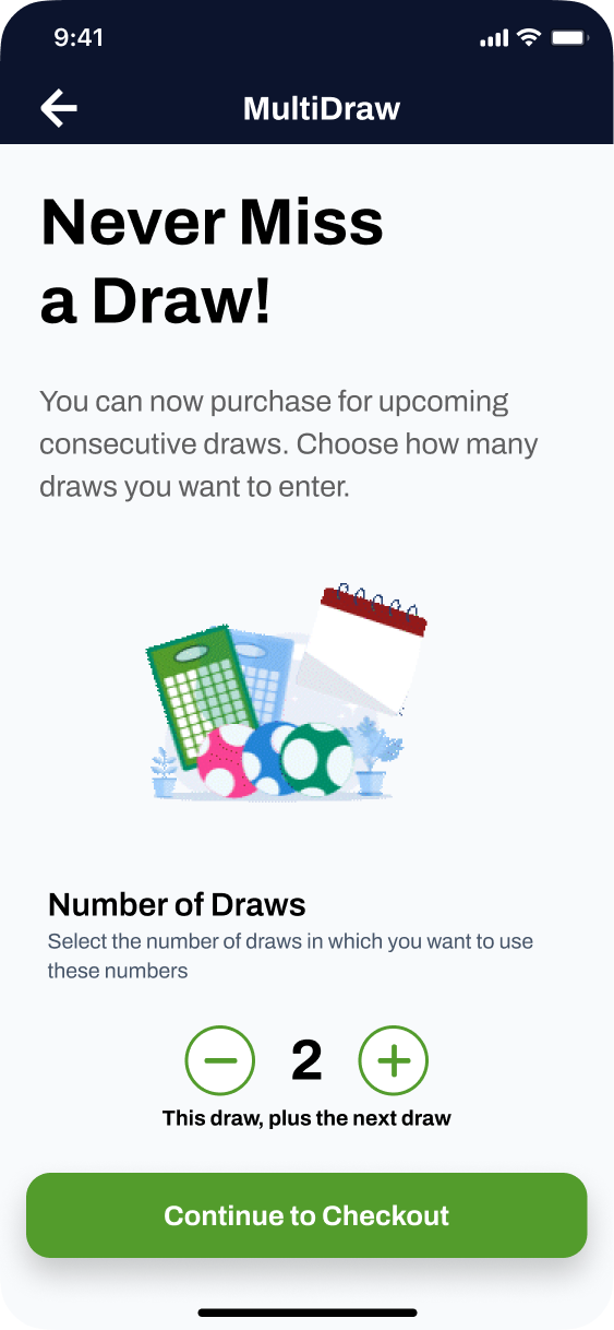 V1 single-ticket flow · no multi-draw option