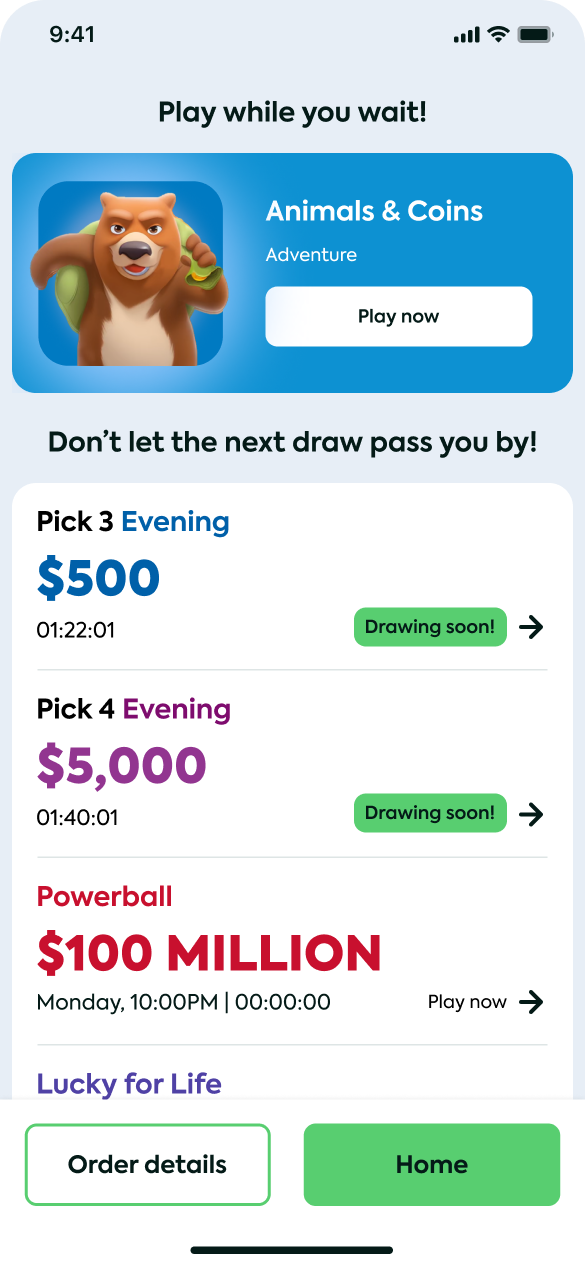 V3 · cross-sell page scrolled with full recommendations